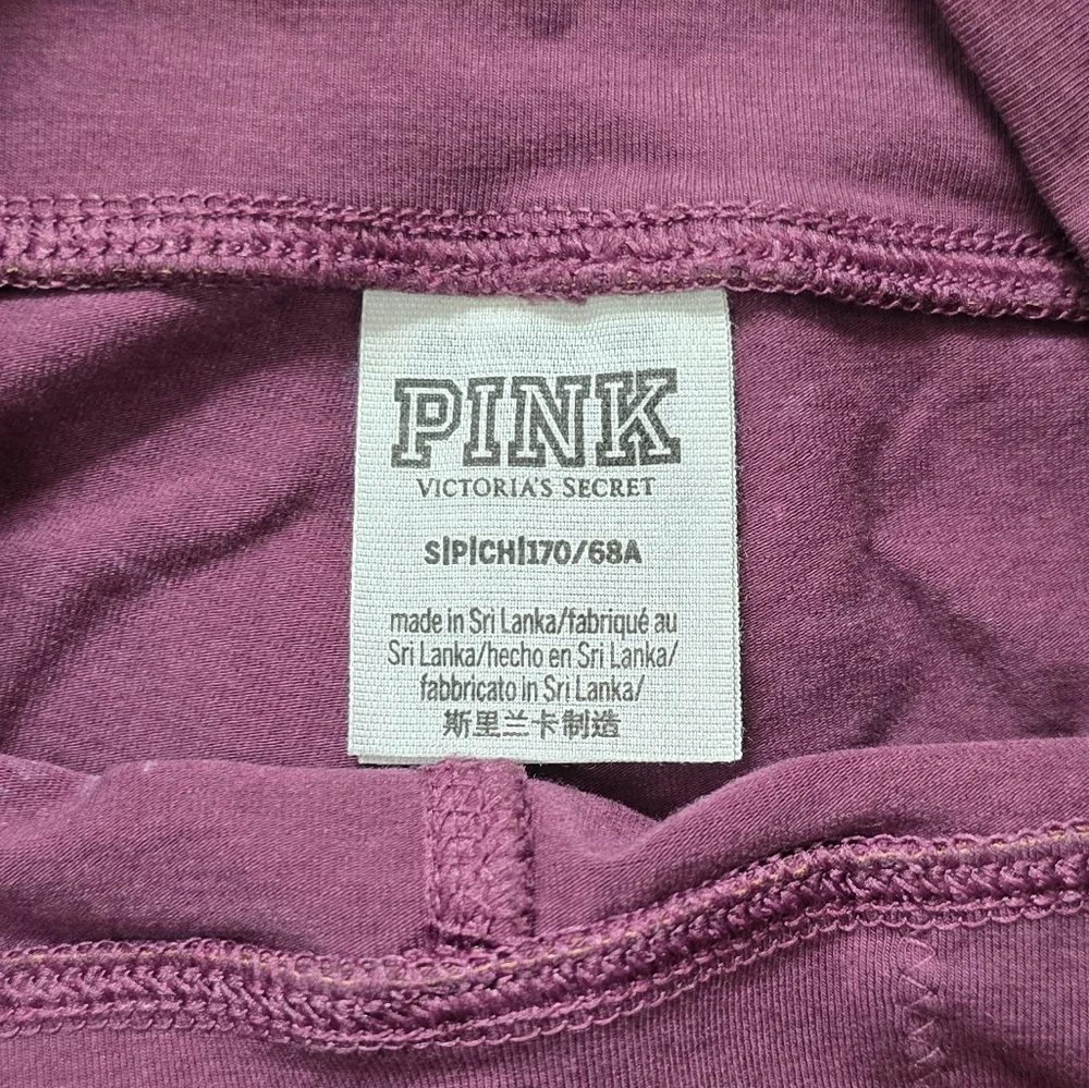 PINK Victoria's Secret Women's Rich Maroon Red Foldover Flare Legging Size SP